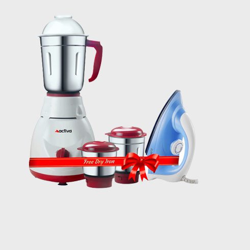 Mixer Grinder with Electric Dry Iron WHITE.